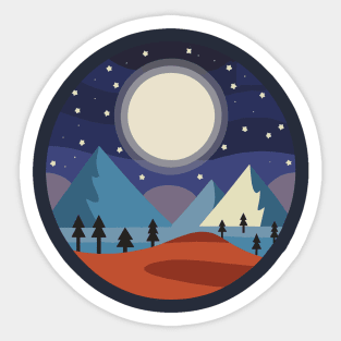 midnight retro Sticker